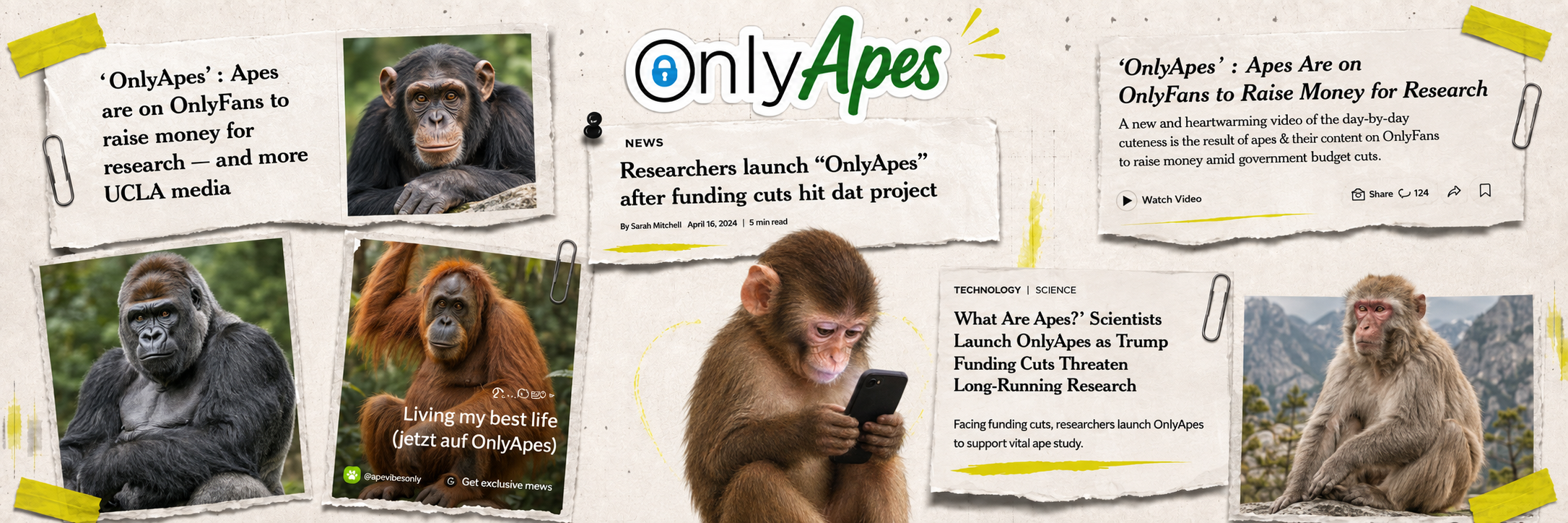 OnlyApes collage banner